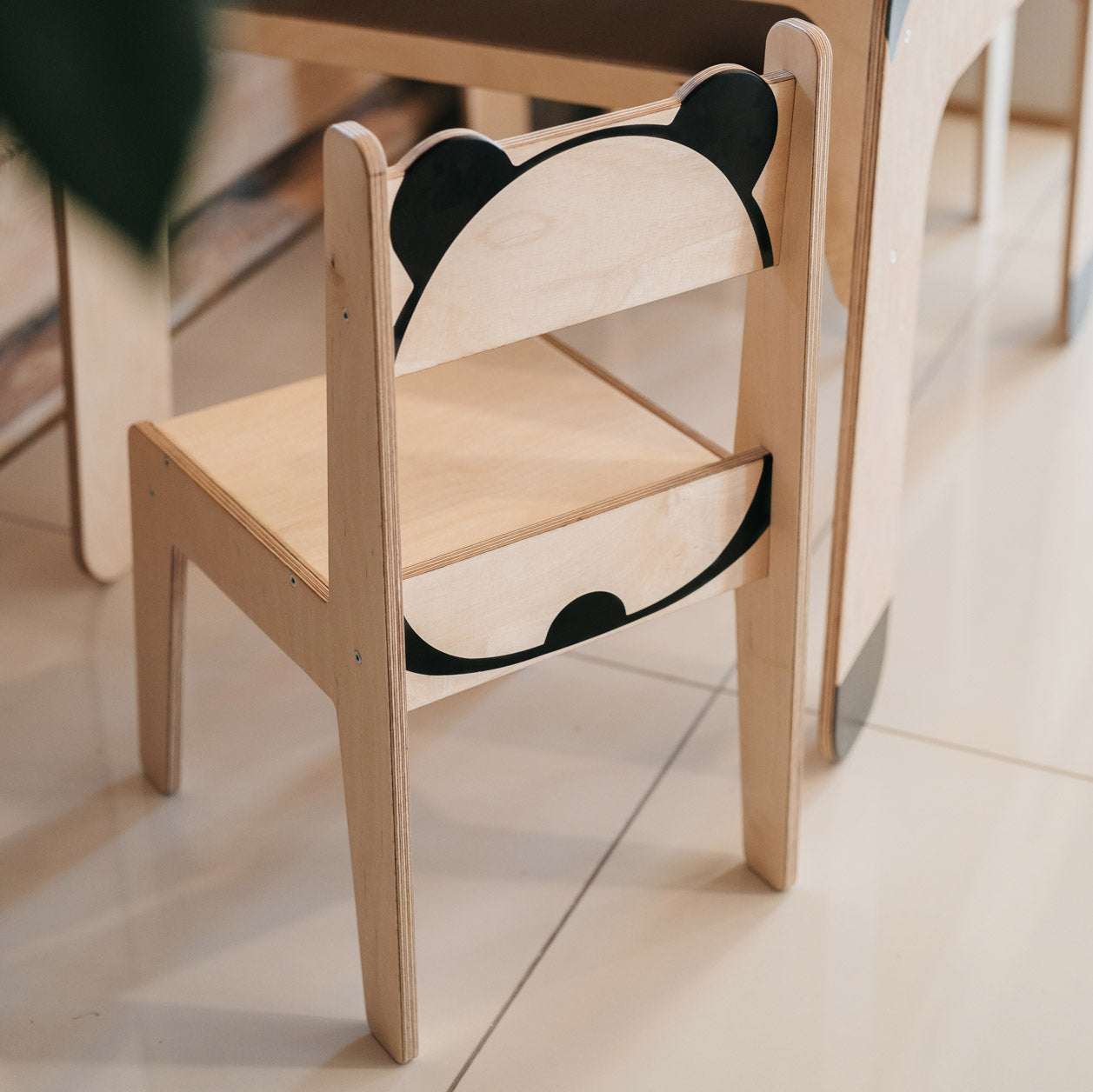 Panda Table and Chair Set - Natural