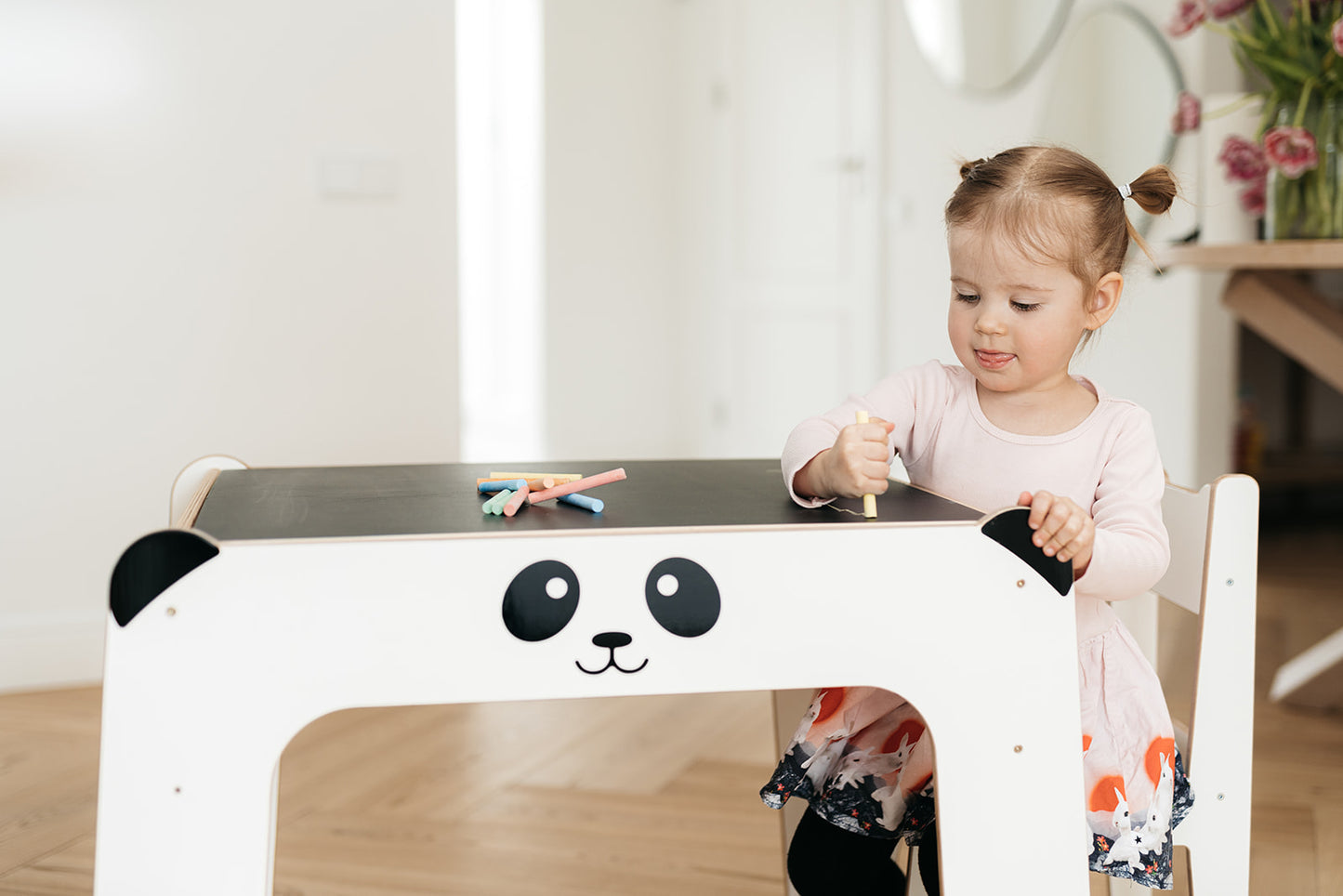 Panda Table and Chair Set - White