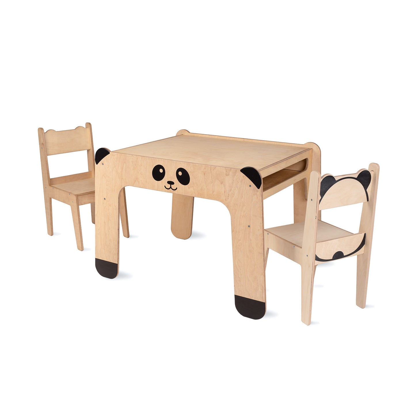 Panda Table and Chair Set - Natural