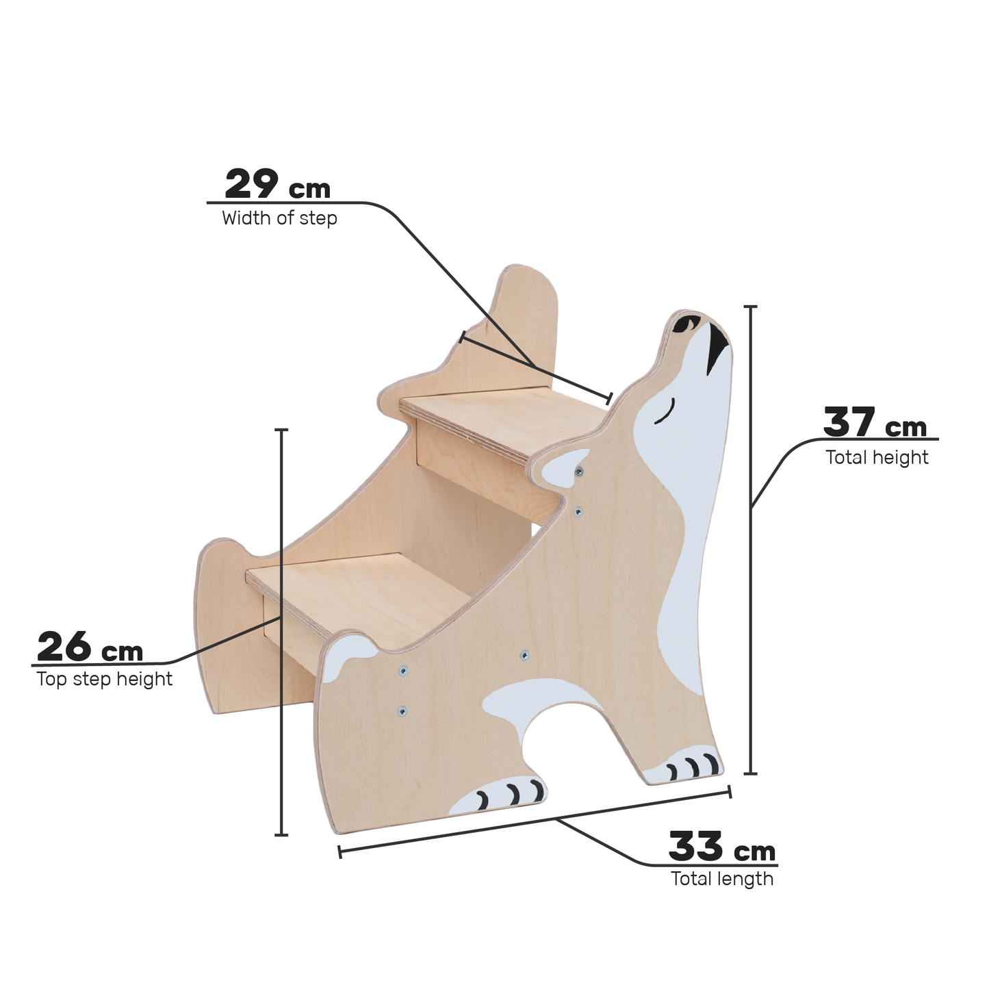 Tritthocker für Kinder - Husky Natürlich