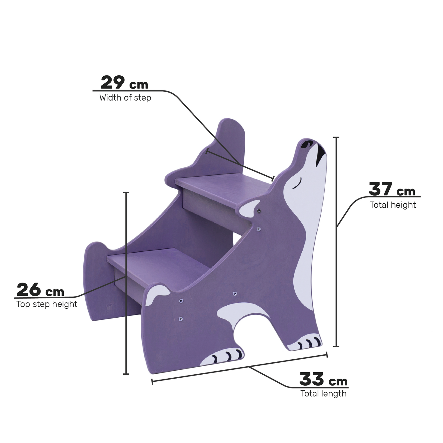 Children's Step Stool - Husky Purple