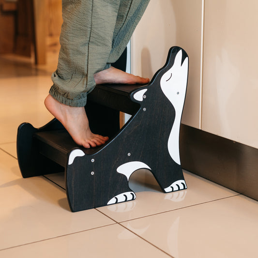 Children's Step Stool - Husky Black
