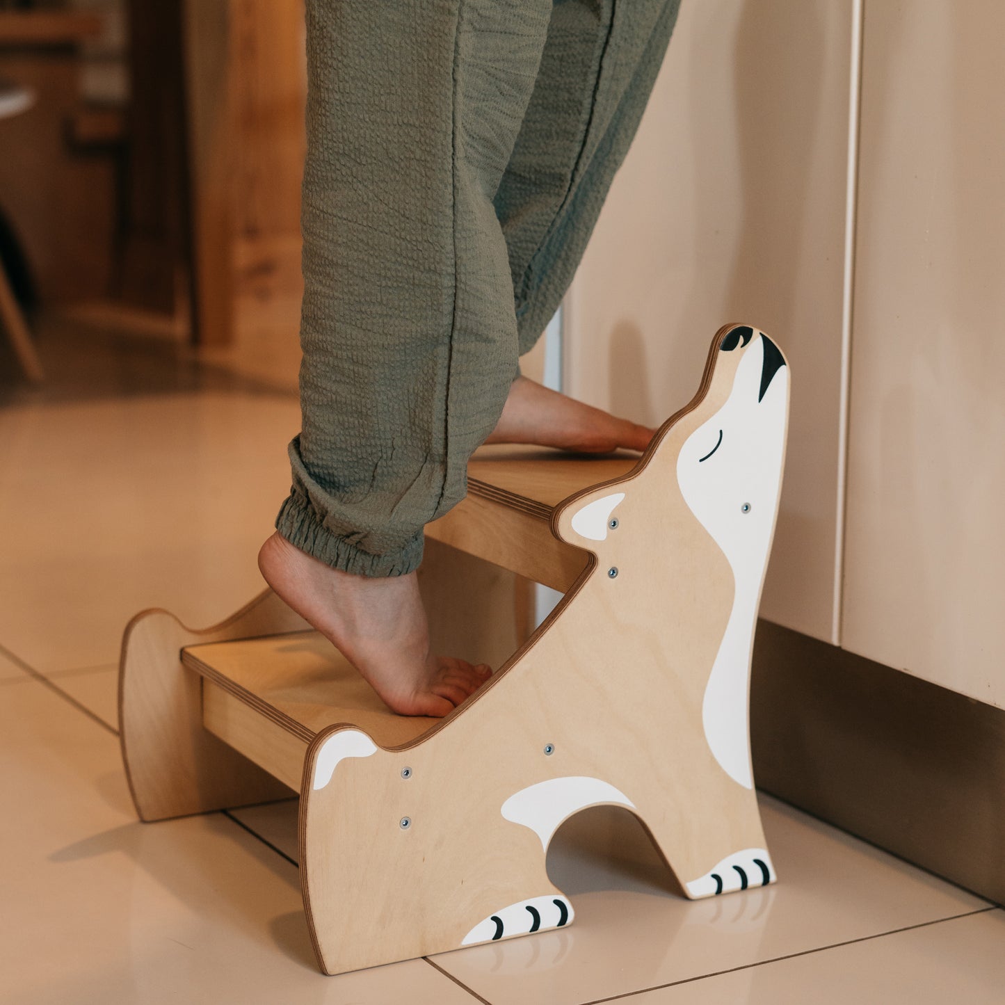 Tritthocker für Kinder - Husky Natürlich