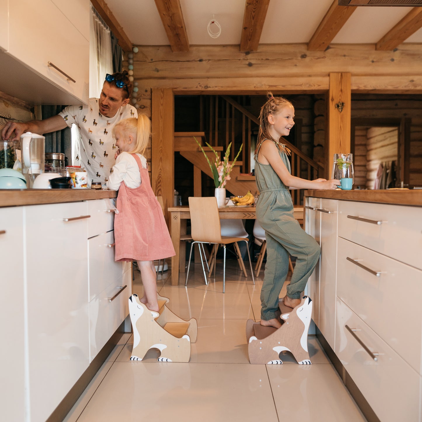 Tritthocker für Kinder - Husky Natürlich