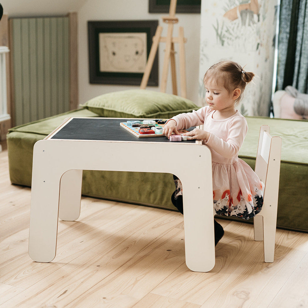 Wild Kids Tisch- und Stuhlset – Weiß