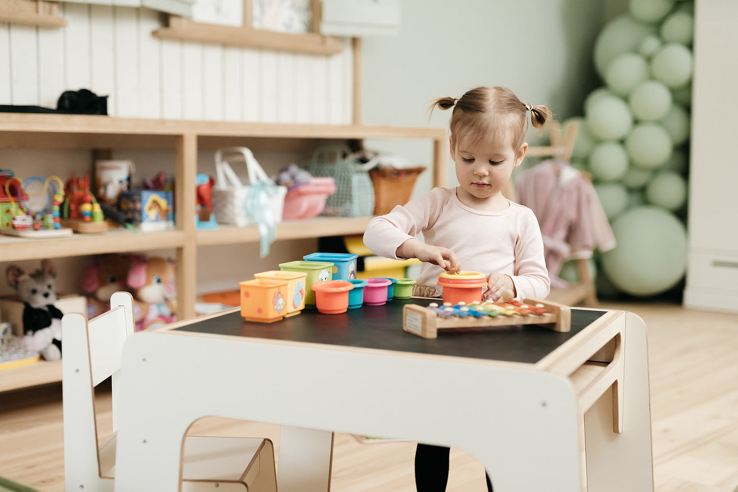 Wild Kids Tisch- und Stuhlset – Weiß