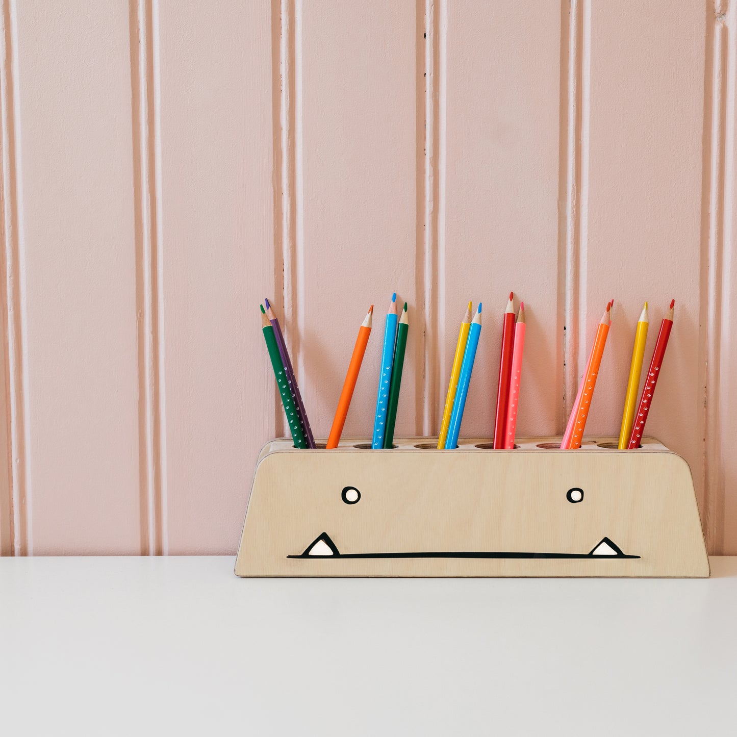 Little Monster wooden desk organizer